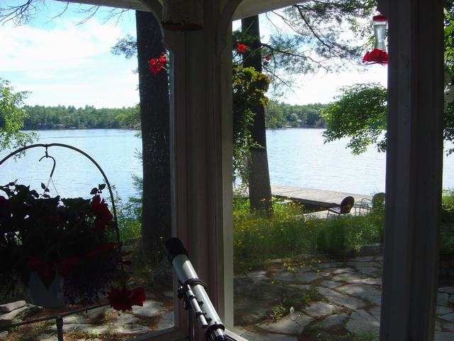 Mellow Yellow screen porch view of lake